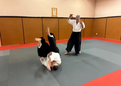 Démonstration d'une technique de projection par deux élèves de Claude Gentil